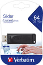 Verbatim USB 2.0 Stick 64GB, Slider (R) 10MB/s, (W) 4MB/s, Retail-Blis