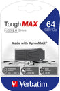 Verbatim USB 2.0 Stick 64GB, ToughMAX, schwarz KyronMAX Thermo Protect