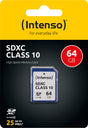 Intenso SDXC-Card 64GB, Class 10 (R) 25MB/s, (W) 10MB/s, Retail-Bliste