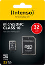 Intenso microSDHC Card 32GB Class 10 25MB/s, (W) 10MB/s SD-Adapter