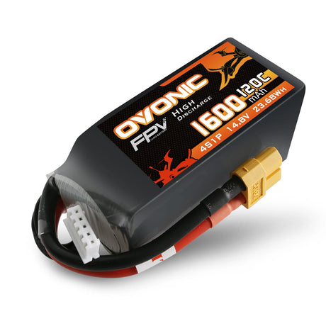 Ovonic FPV 4S 1600mAh 120C 14,8V HV XT60 LiPo Akku