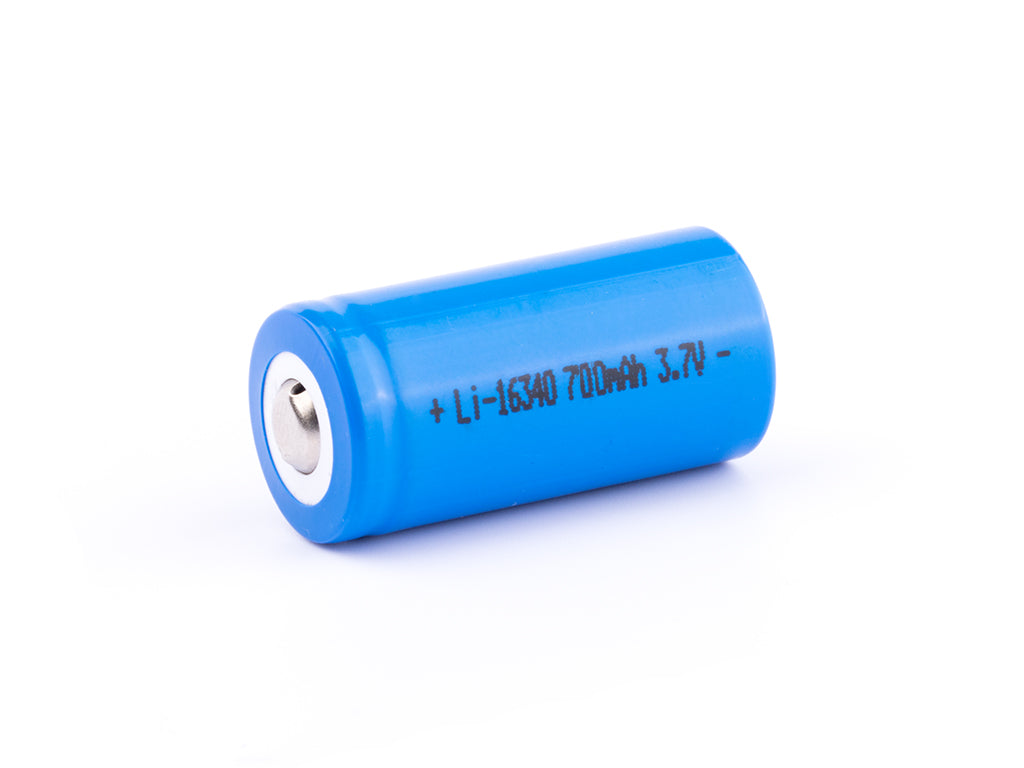 Keeppower 16340-A1 700mAh, 3,6V - 3,7V Li-Ionen-Akku mit erhöhten Pluspol (ohne Schutzelektronik)