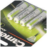 Camelion AAA, Micro LR3, HR03, NiMH Akku mit 600mAh in 4er Blisterverpackung, Always Ready mit geringer Selbstentladung, Ready to Use Akku