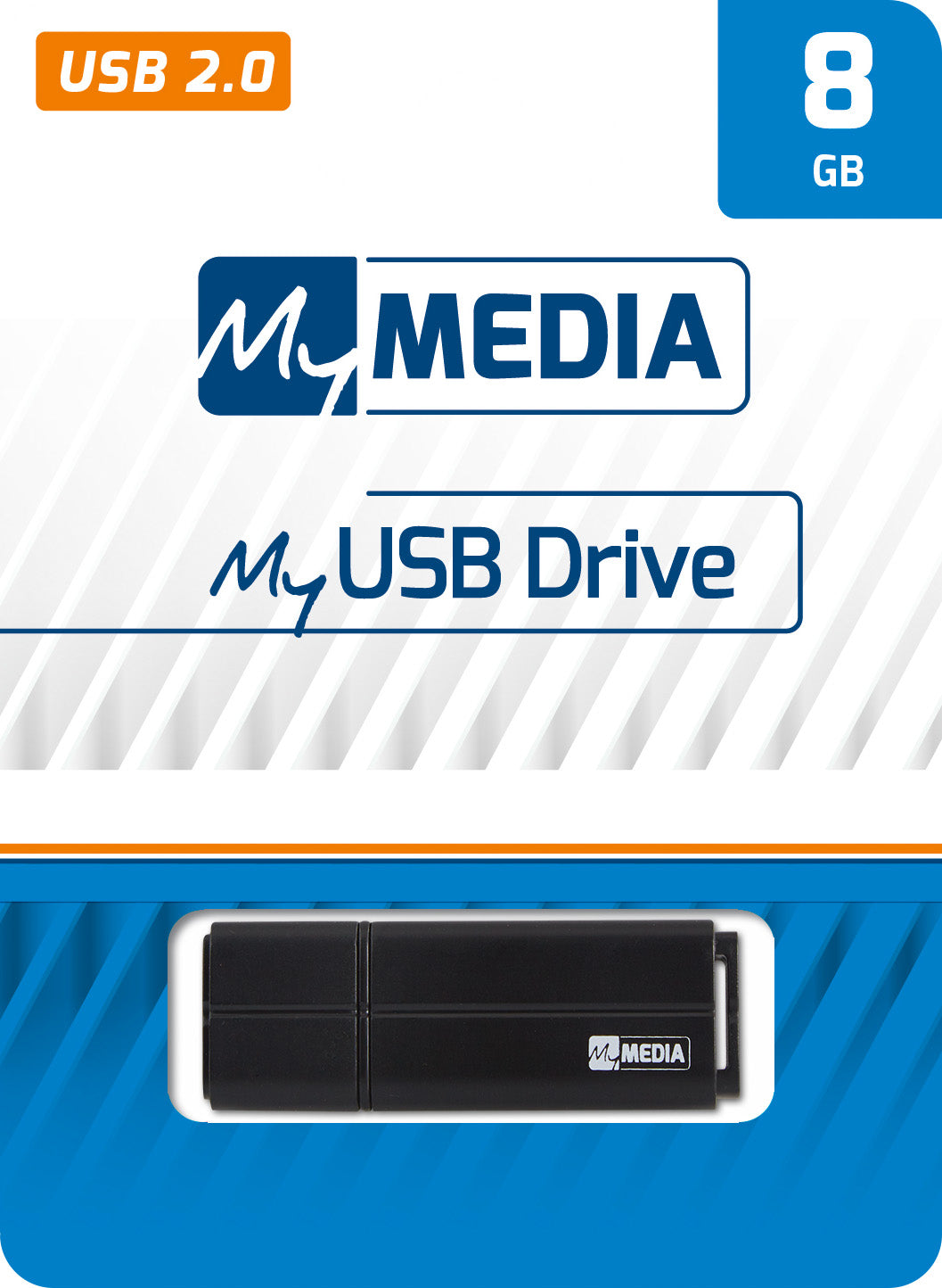 Mymedia USB 2.0 Stick 64GB, schwarz Retail-Blister