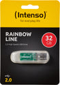 Intenso USB 2.0 Stick 32GB, Rainbow Line, transparent (R) 28MB/s, (W) 
