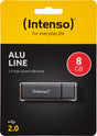 Intenso USB 2.0 Stick 8GB, Alu Line, anthrazit (R) 28MB/s, (W) 6.5MB/s