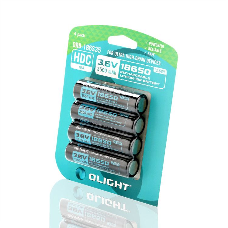 Olight 18650 HDC 3500 mAh Akku 4-er Pack
