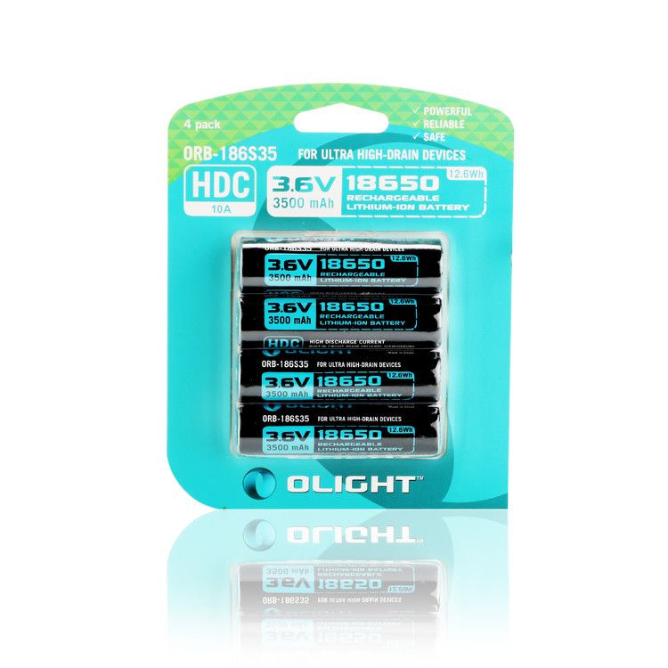Olight 18650 HDC 3500 mAh Akku 4-er Pack