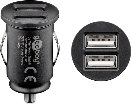 Goobay Dual-USB Auto Ladegerät (2xUSB) 12W max.2.4A (12/24V) 2xUSB