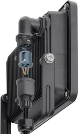 Goobay LED-Außenstrahler, 30 W, mit Bewegungsmelder - mit 2550 lm, neutralweißem Licht (4000 K), PIR-Sensor mit ON-/OFF-Funktion und M16-Kabelverschraubung, für den Außeneinsatz geeignet (IP44)