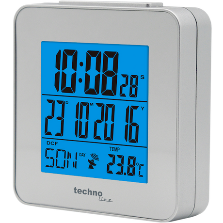 Technoline WT 268 Funkwecker mit Timerfunktion und Hintergrundbeleuchtung, Lokale und Weltzeitanzeige im Duo-Modus, Tischaufstellung