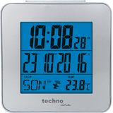 Technoline WT 268 Funkwecker mit Timerfunktion und Hintergrundbeleuchtung, Lokale und Weltzeitanzeige im Duo-Modus, Tischaufstellung