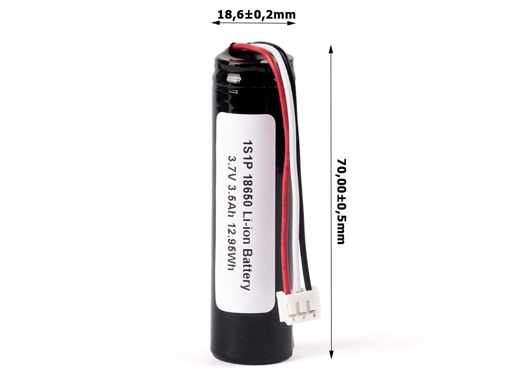 Keeppower 1S1P 18650 3,6V - 3,7V 3500mAh Li-Ion-Akku mit BMS-Schutz und Stecker
