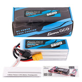 GensAce G-Tech 6S LiPo Akku 5600mAh 80C 22,2V 6S1P Lipo-Akkupack mit XT90-Stecker