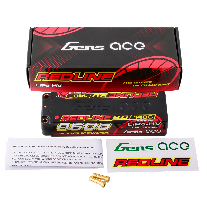 9600mAh / 2S / 5.0mm bullet