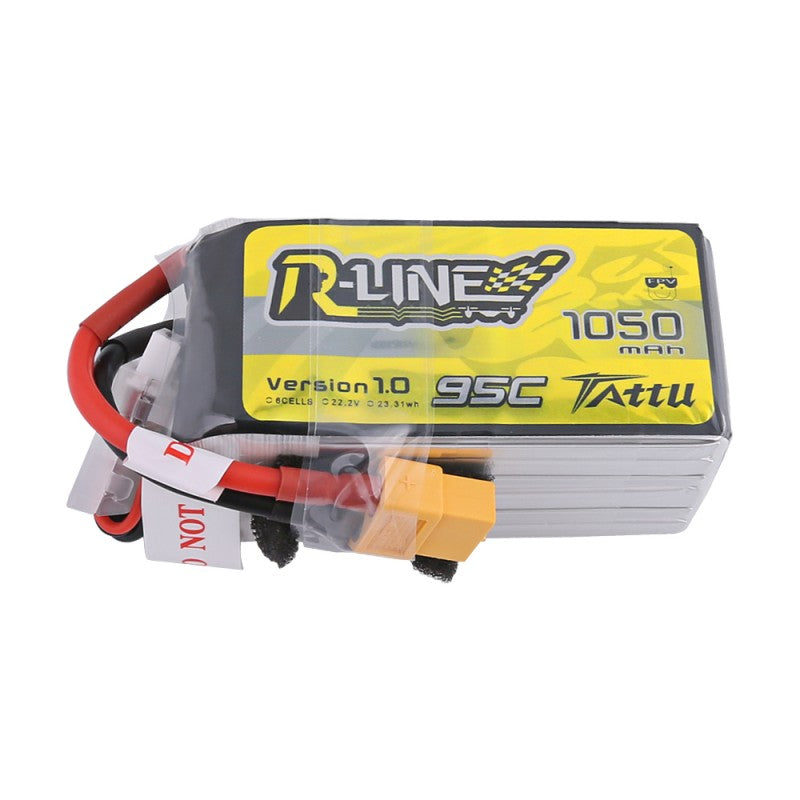 Tattu R-Line 6S 1050mAh 95C 22,2V 6S1P Lipo XT60