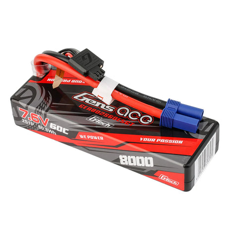 Gens Ace G-Tech 8000 mAh 2S1P 7,6 V 60 C Hochspannungs-Lipo-Akku mit EC5-Stecker