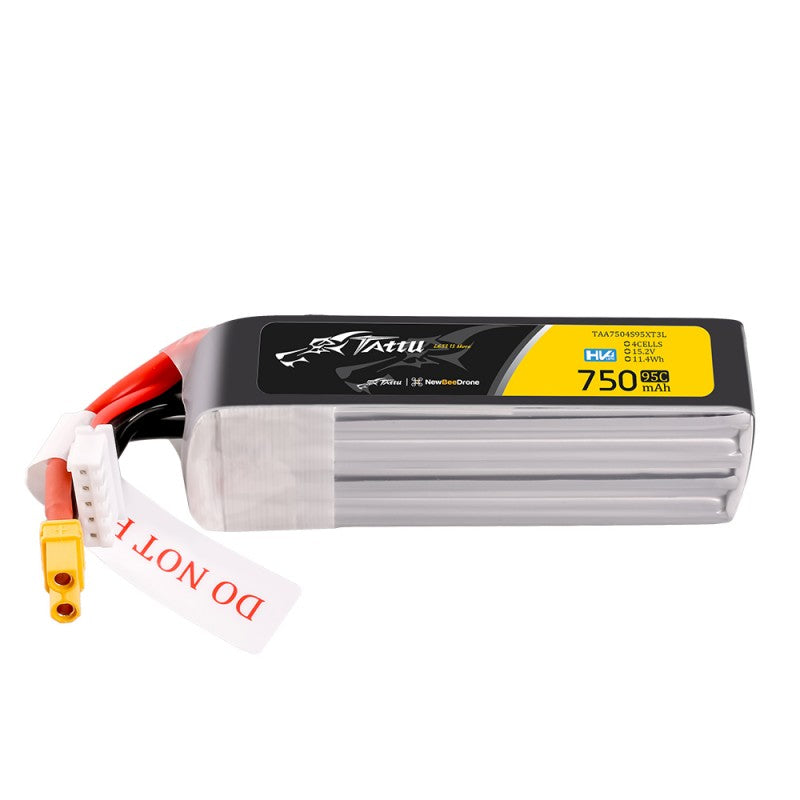 Tattu Lipo 4S LiPo Akku 750mAh 95C 4S1P 15,2V HV XT30U-F Langpackung