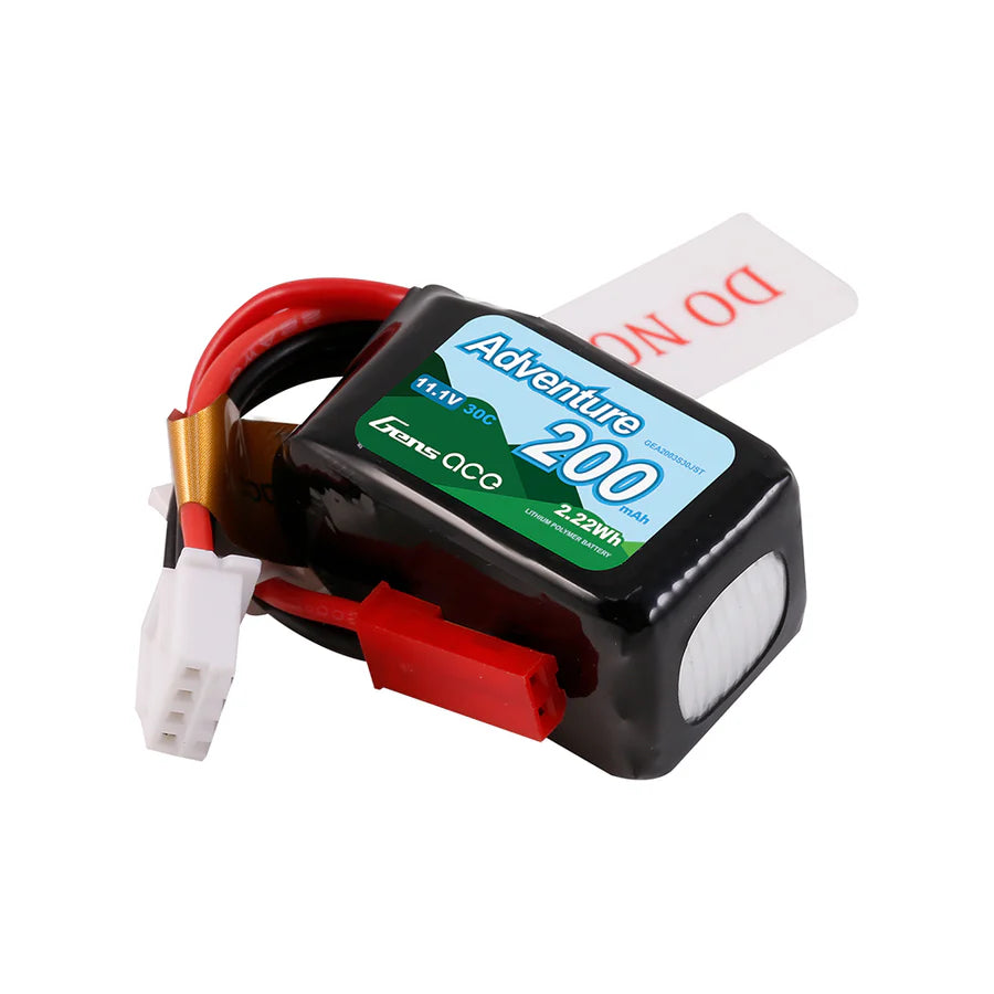 Gens Ace 3S 200mAh 11,1V 30C 3S1P Lipo-Akkupack mit JST-SYP-Stecker