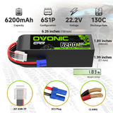 6200mAh / 6S / EC5