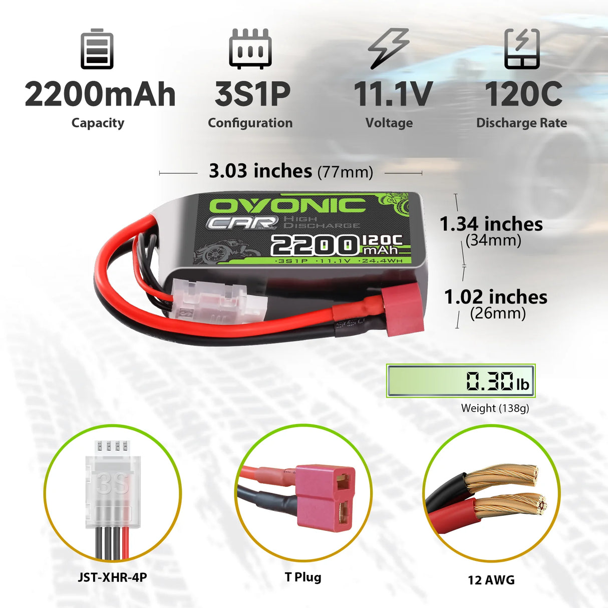 2200mAh / 3S / Deans T