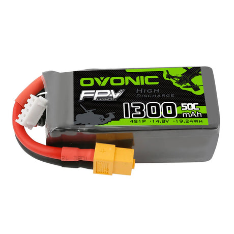 Ovonic FPV 4S LiPo Akku 1300mAh 50C 14,8V mit XT60 Stecker