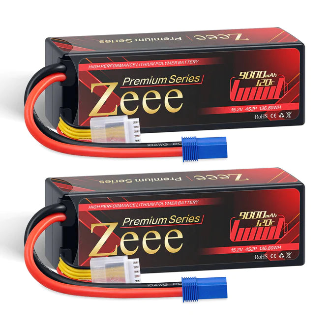 Zeee Premium Series 4S 9000mAh 15,2V 120C Hardcase EC5 (2 Stück)