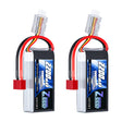 Zeee 2S 2200mAh 7,4V 50C Deans Shorty Lipo Akku (2 Stück)