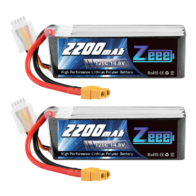 Zeee 4S 2200mAh 14,8V 120C XT60 Graphen-Akku (2 Stück)