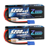 Zeee 3S 5200mAh 11,1V 80C EC5 Hardcase Lipo-Akku (2 Stück )