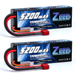 Zeee 2S 5200mAh 7,4V 80C Hardcase Deans (2 Stück)