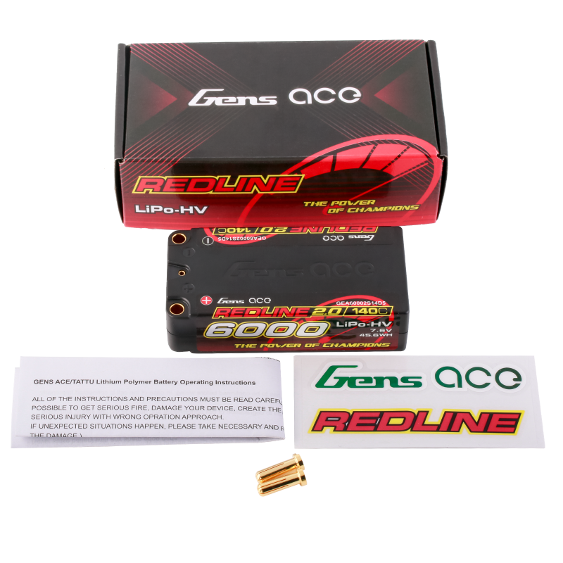 6000mAh / 2S / 5.0mm bullet