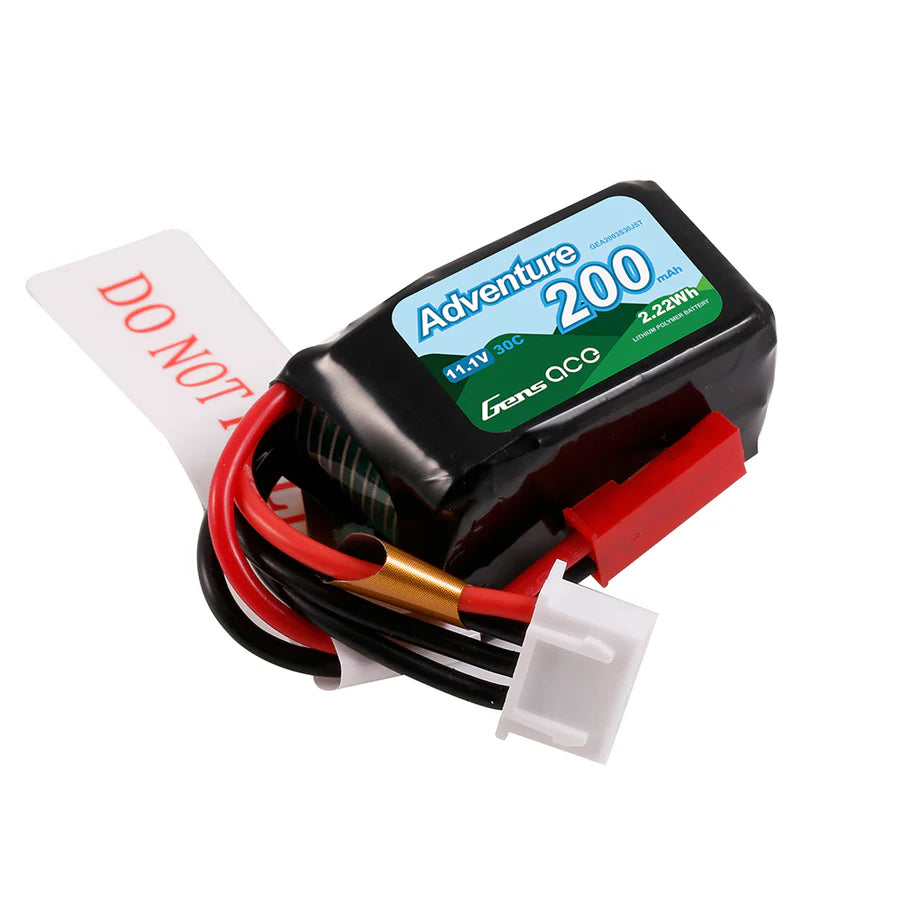 Gens Ace 3S 200mAh 11,1V 30C 3S1P Lipo-Akkupack mit JST-SYP-Stecker