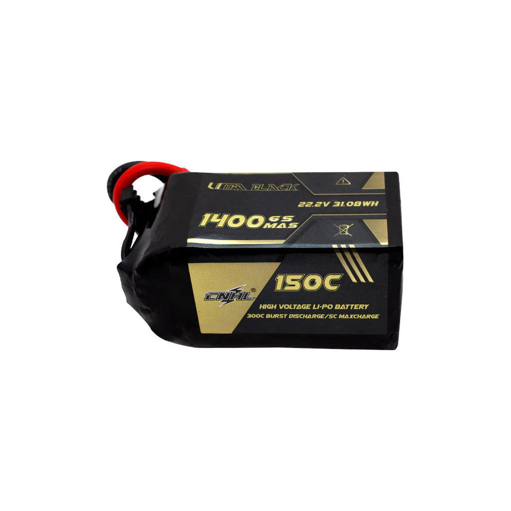 CNHL Ultra Black 6S 1400mAh 22,2V 150C Lipo-Akku XT60-Stecker