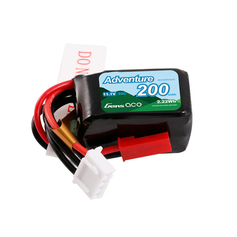 Gens Ace 3S 200mAh 11,1V 30C 3S1P Lipo-Akkupack mit JST-SYP-Stecker