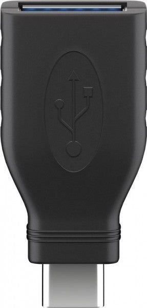 Goobay USB-C™ USB A OTG Super Speed Adapter für den Anschluss von Ladekabeln 3.0, schwarz - USB-C™-Stecker > USB 3.0-Buchse (Typ A)
