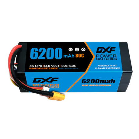 DXF 4S 6200mAh 14,8V 80C XT90 Hardcase Lipo Akku