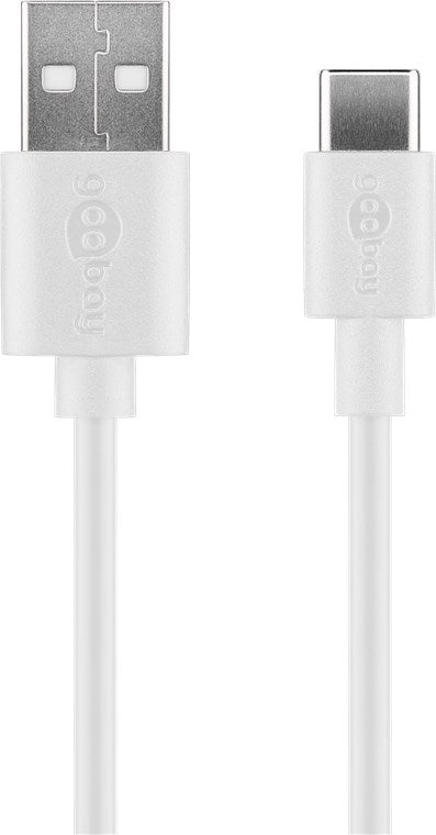 Goobay USB-C™ Ladeset 1 A - Netzteil mit Type-C™ Kabel 1m (weiß)