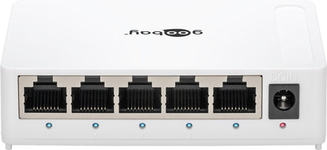Goobay 5-Port Gigabit Ethernet Netzwerk-Switch - 5x RJ45-Buchsen, Auto-Negotiation, 1000 Mbit/s