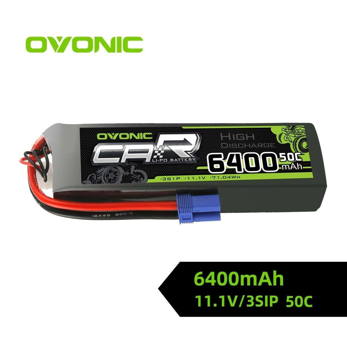 Ovonic 3S 6400mAh 60C 11,1 V LiPo-Akku EC5-Stecker (2 St.)
