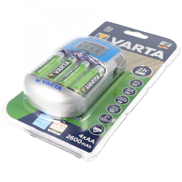 Varta 57070 LCD Charger inklusive 4 Mignon/AA 2500mAh