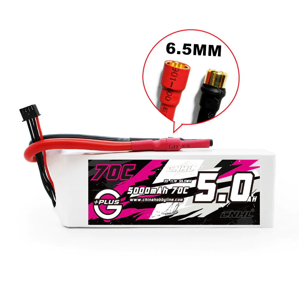 CNHL G+Plus 3S 5000mAh 11,1V 70C 6,5 mm Rundstecker Lipo Akku