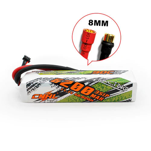 CNHL Racing Series 3S 6200mAh 11,1V 90C 8,0 mm Rundstecker Lipo Akku
