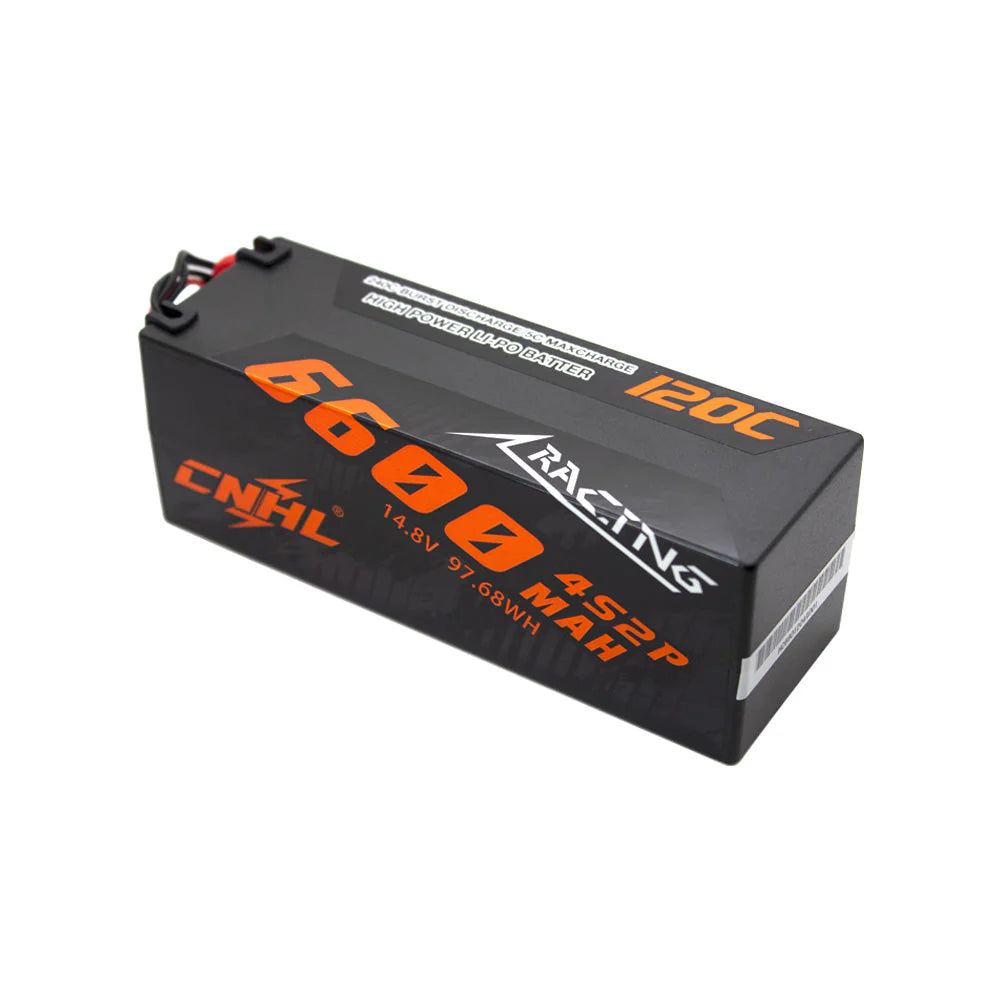 CNHL Racing Series 4S 6600mAh 14,8V 120C Hardcase Lipo-Akku mit T/Dean-Stecker (2 Stück)