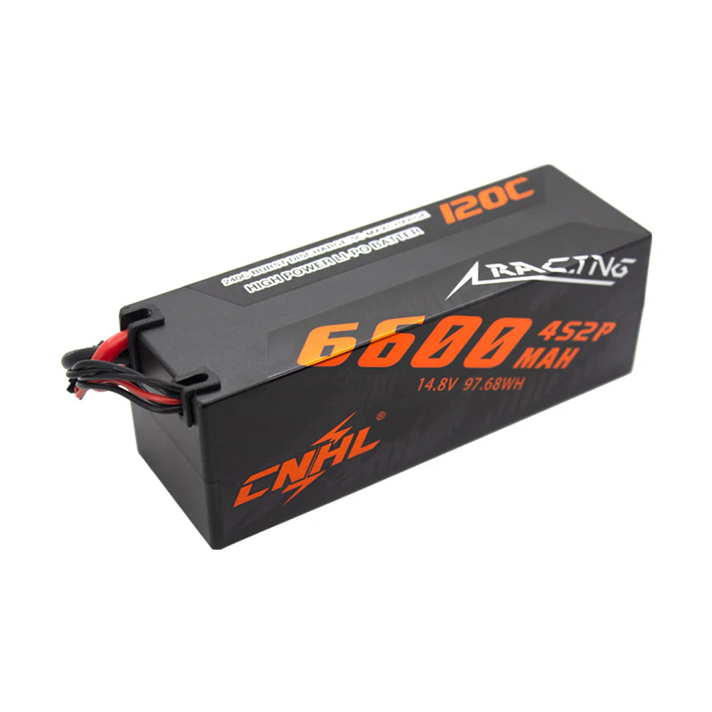 CNHL Racing Series 4S 6600mAh 14,8V 120C Hardcase Lipo-Akku mit T/Dean-Stecker (2 Stück)