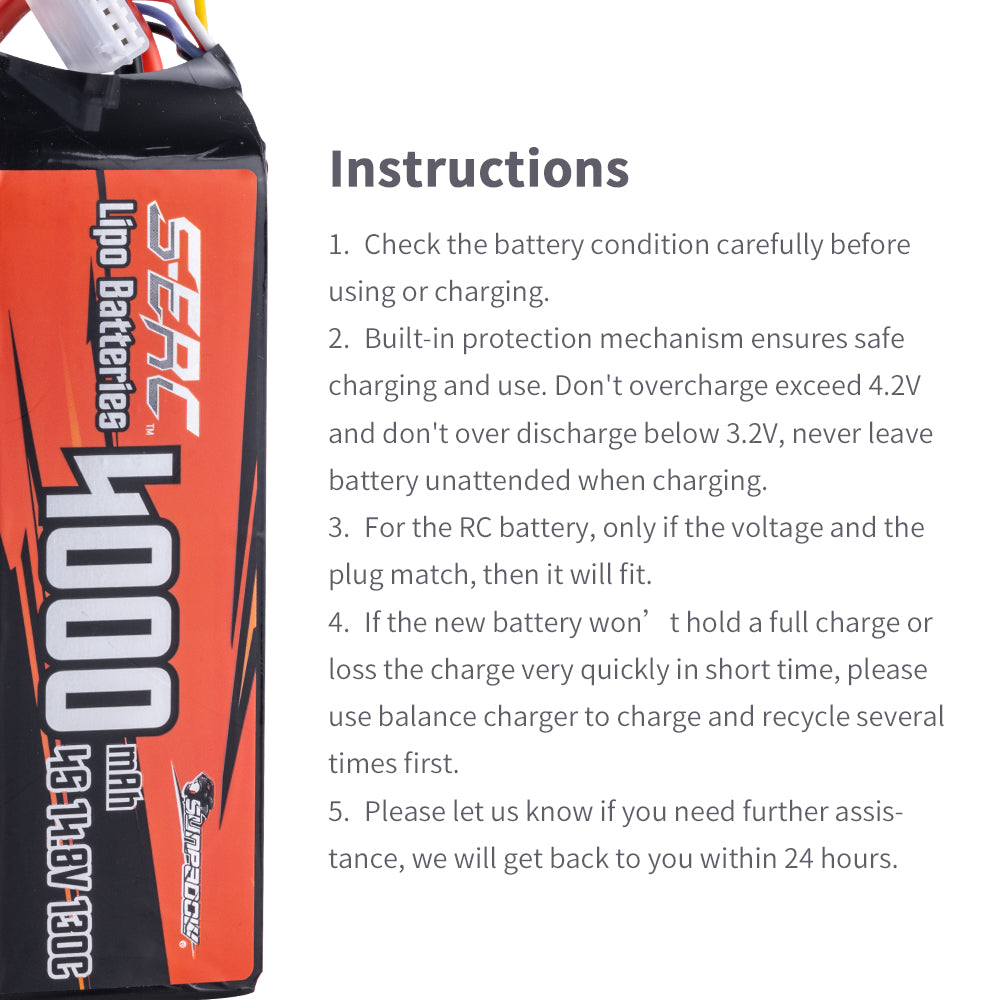Sunpadow 4S Lipo Akku 14,8V 4000mAh 130C mit XT60 (2 Stück)
