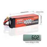 Sunpadow 6S 22,2V Lipo Akku 4000mAh 130C mit XT60 Stecker