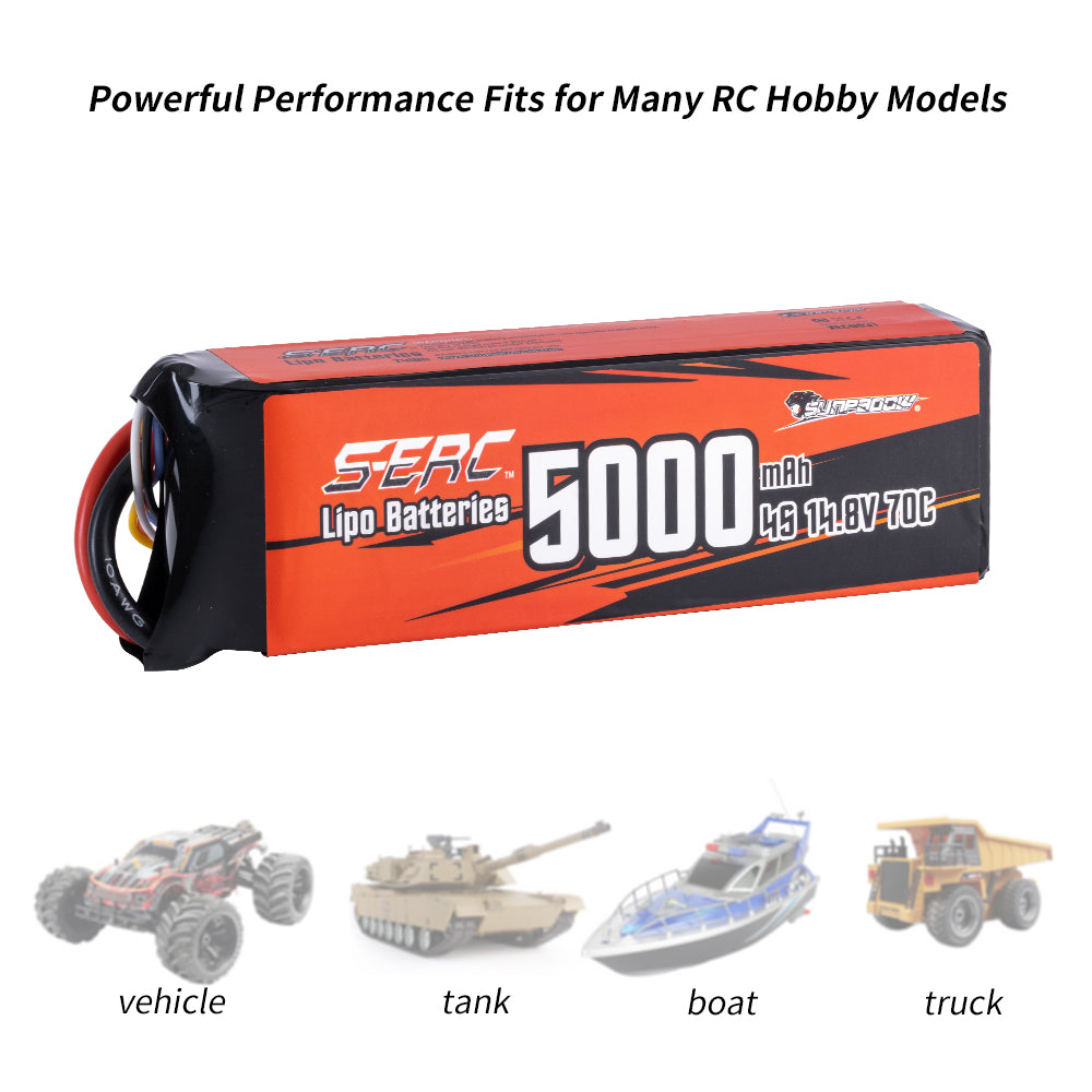 Sunpadow 4S 14,8V Lipo Akku 5000mAh 70C mit EC5 Stecker