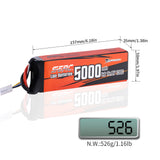 Sunpadow 4S 14,8V Lipo Akku 5000mAh 130C mit EC5 Stecker