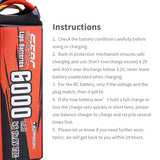 Sunpadow 4S Lipo Akku 14,8V 6000mAh 70C Softpack mit Deans T-Stecker
